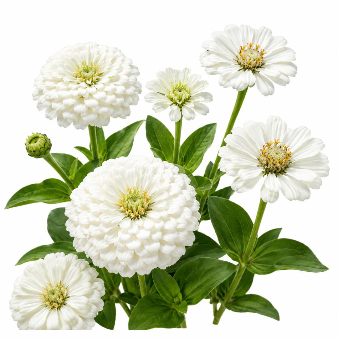Zinnia POLAR BEAR 50 seeds
